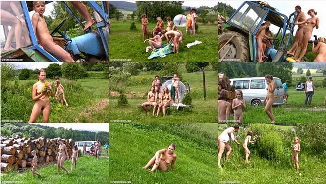 Outdoor nudism video - Grassy outdoor fitness (natirist beauty)