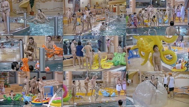 Video naturists in the pool beautiful video - Indoor water runners (natirist beauty)