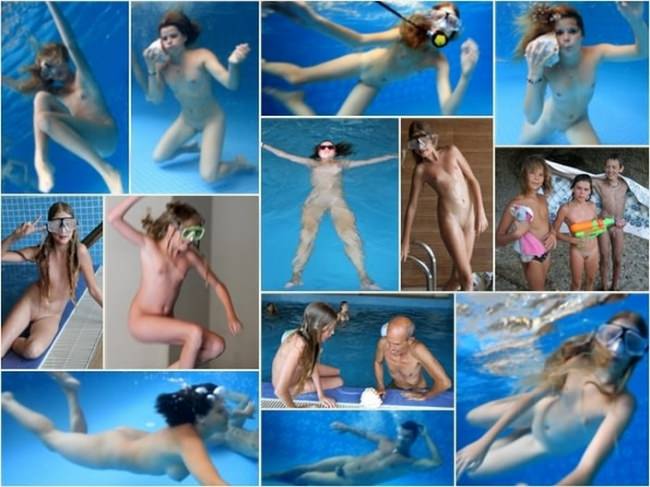 Nudists learn to dive in the pool photo (natirist beauty)